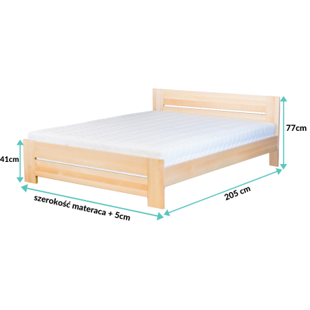 Łóżko bukowe LK198 DREWMAX|Expertsnu.pl