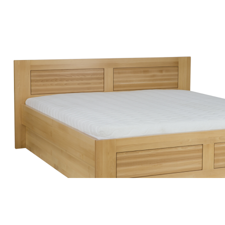 Łóżko dębowe LK212 BOX  z pojemnikiem DREWMAX| Expertsnu.pl