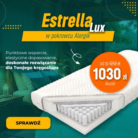 Materac Estrella Lux Alergik M&K foam Koło