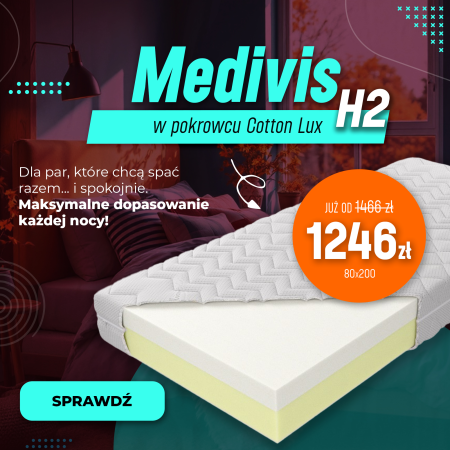 Materac Medivis H2 Cotton Lux M&K foam Koło