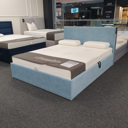 Łóżko tapicerowane z pojemnikiem KS-RB + Z06 160x200 EXPO