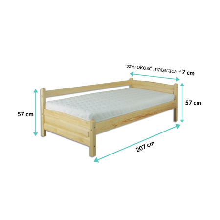 Łóżko sosnowe LK133 DREWMAX| Expertsnu.pl