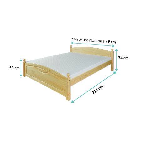 Łóżko sosnowe LK103 DREWMAX| Expertsnu.pl