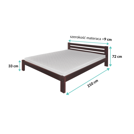 Łóżko sosnowe LK105 DREWMAX| Expertsnu.pl