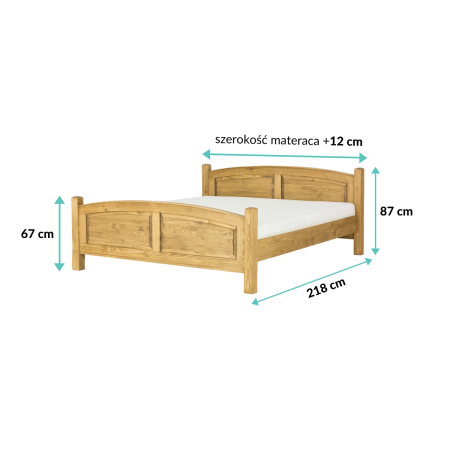 Łóżko sosnowe LK704 Drewmax|Expertsnu.pl