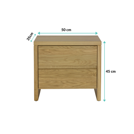 Szafka nocna dębowa SN215 Drewmax| Expert Snu