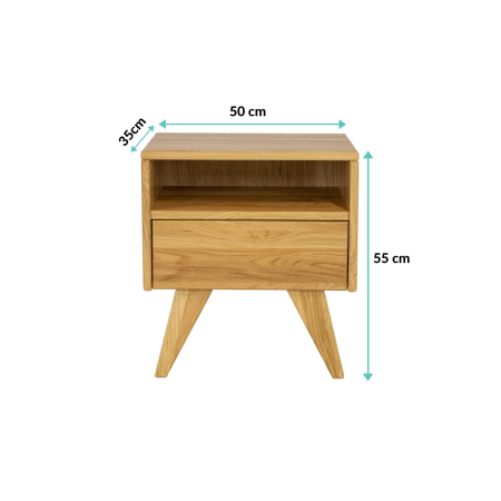 Szafka nocna bukowa SN401 Drewmax| Expert Snu