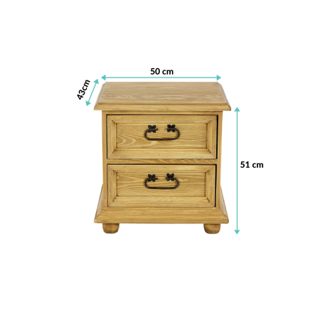 Szafka nocna sosnowa SN700 Drewmax| Expert Snu