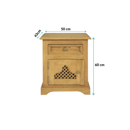 Szafka nocna sosnowa SN704 Drewmax| Expert Snu