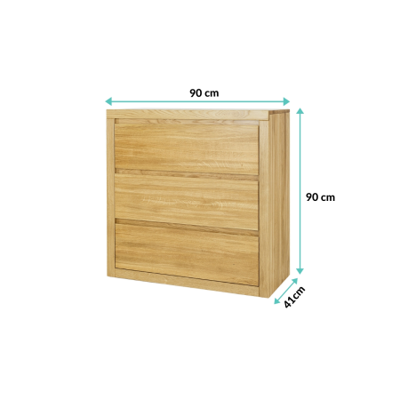 Komoda dębowa KD314 Drewmax | Expert Snu