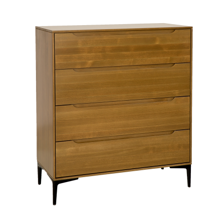 Komoda bukowa KD424 na nóżkach Drewmax | Expert Snu