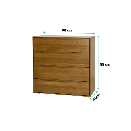 Komoda bukowa KD424 Drewmax | Expert Snu