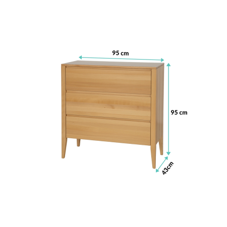 Komoda bukowa KD437 Drewmax | Expert Snu