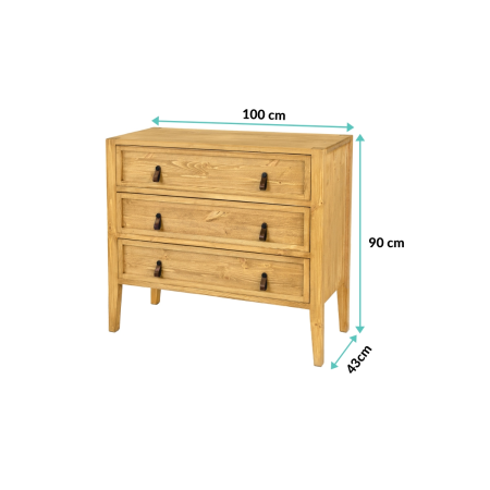 Komoda sosnowa KD713 Drewmax | Expert Snu