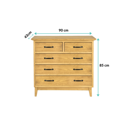 Komoda sosnowa KD715 Drewmax | Expert Snu