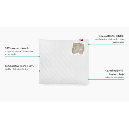 Poduszka naturalna AMZ Kaszmir Gold | Poduszki - Expert Snu