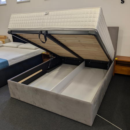 Łóżko tapicerowane z pojemnikiem KMP + Z242 160x200 EXPO