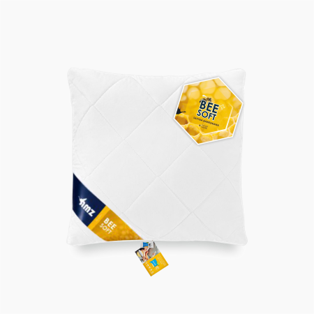 AMZ SATYNA BAWEŁNIANA poduszka pikowana antyalergiczna BEE SOFT | Expert Snu