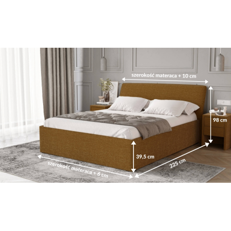 Łóżko tapicerowane 81283 M&K foam Koło|Expertsnu.pl