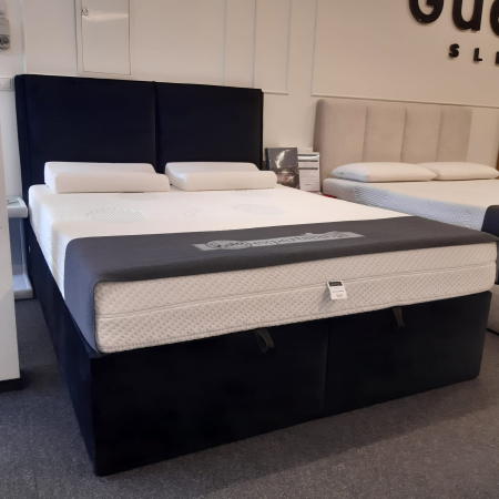 Łóżko kontynentalne z pojemnikiem TIK-W + Z64 160x200 EXPO