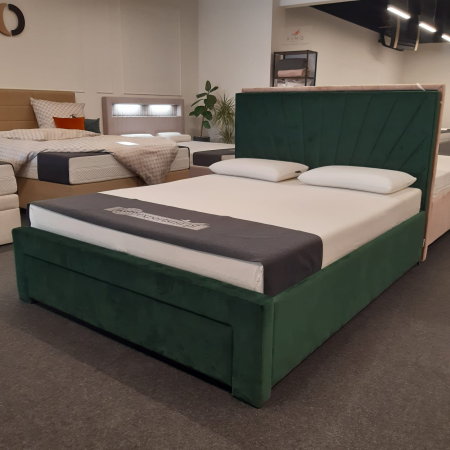 Łóżko kontynentalne z pojemnikiem KU-RM + Z246 160x200 EXPO