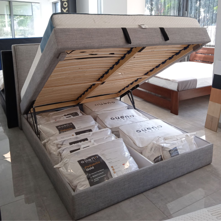 Łóżko z pojemnikiem KSZ + Z64 160x200 M&K foam Koło | Expert Snu