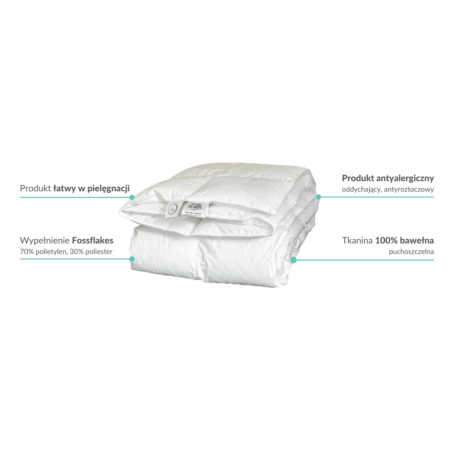 Kołdra antyalergiczna POLDAUN Fossflakes 200x220 - Dostępna od ręki - Expertsnu.pl