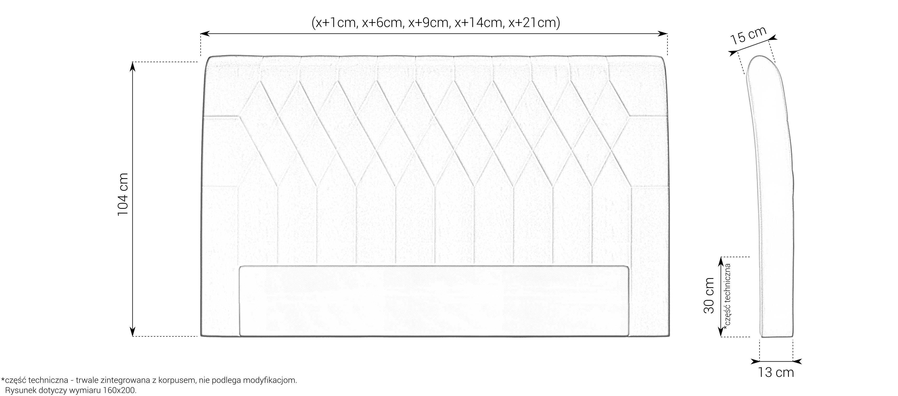 Wymiary zagłówka 53 M&K Foam Koło