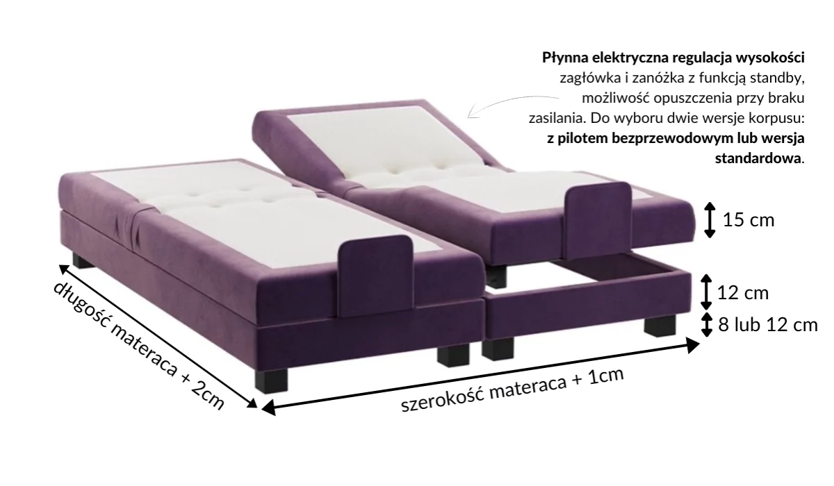 Łóżko kontynentalne COMFORT