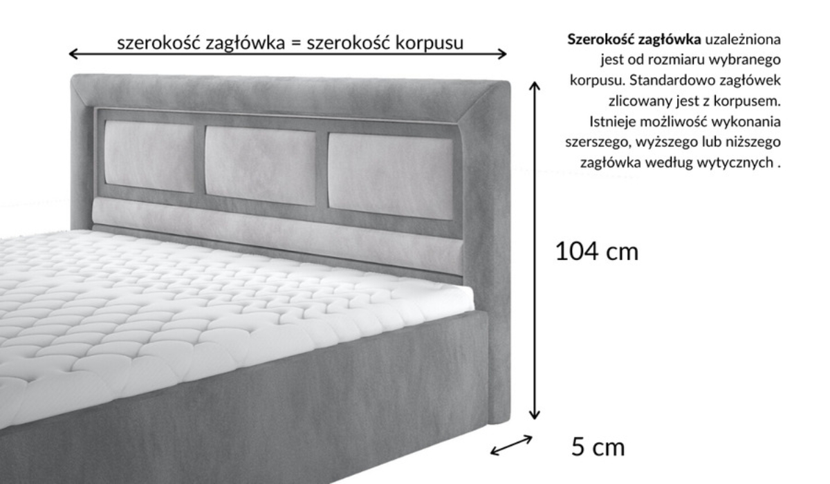 Łóżko kontynentalne LAMBADA