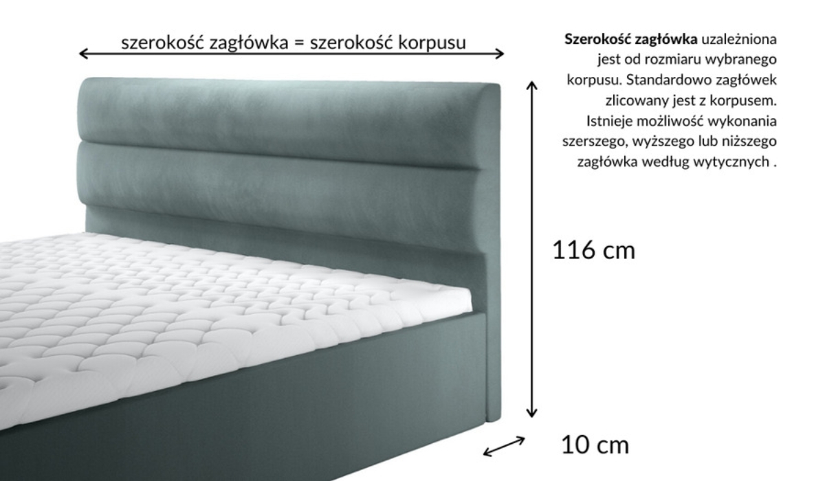 Łóżko kontynentalne ZORBA