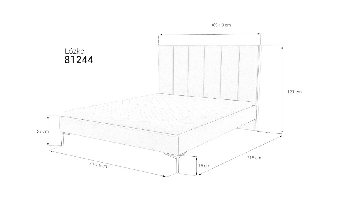 wymiary łóżka 80263