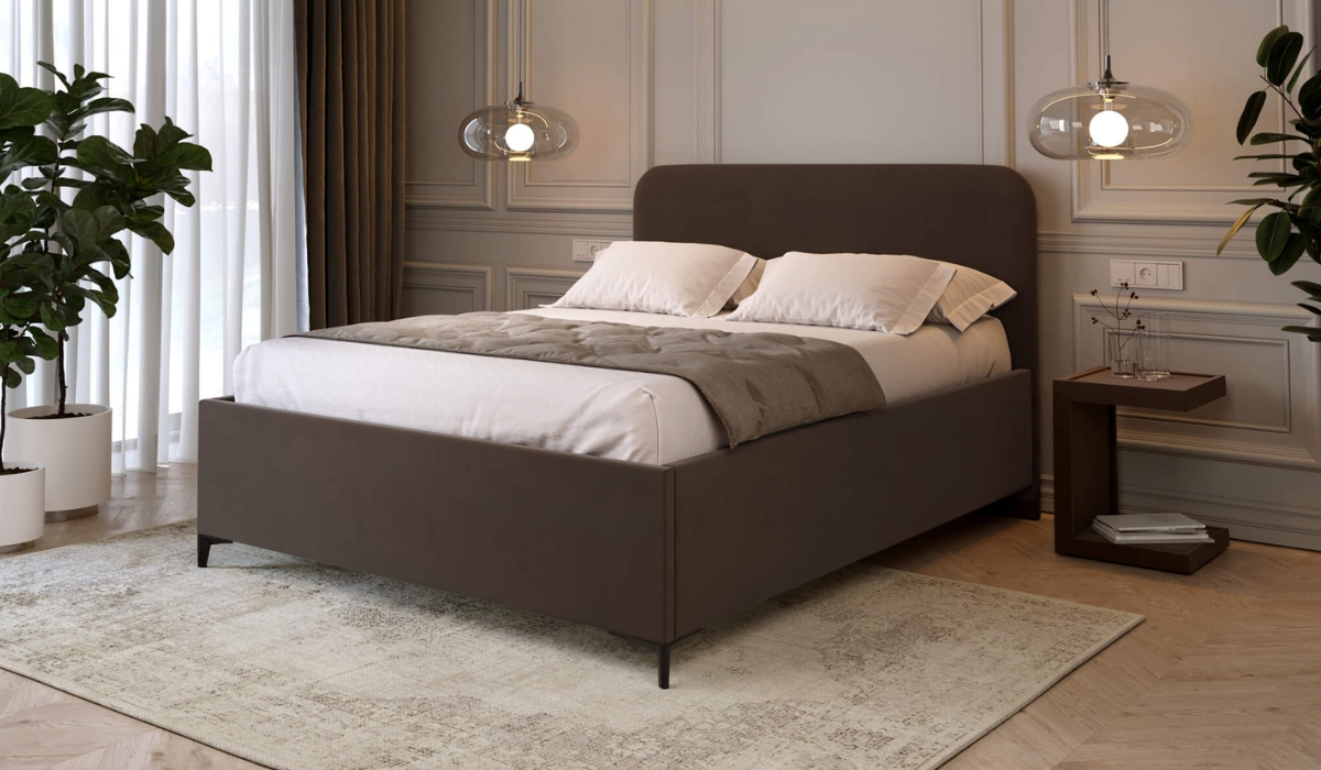 Łóżko tapicerowane 84090 M&K foam Koło | Łóżka - Expertsnu.pl