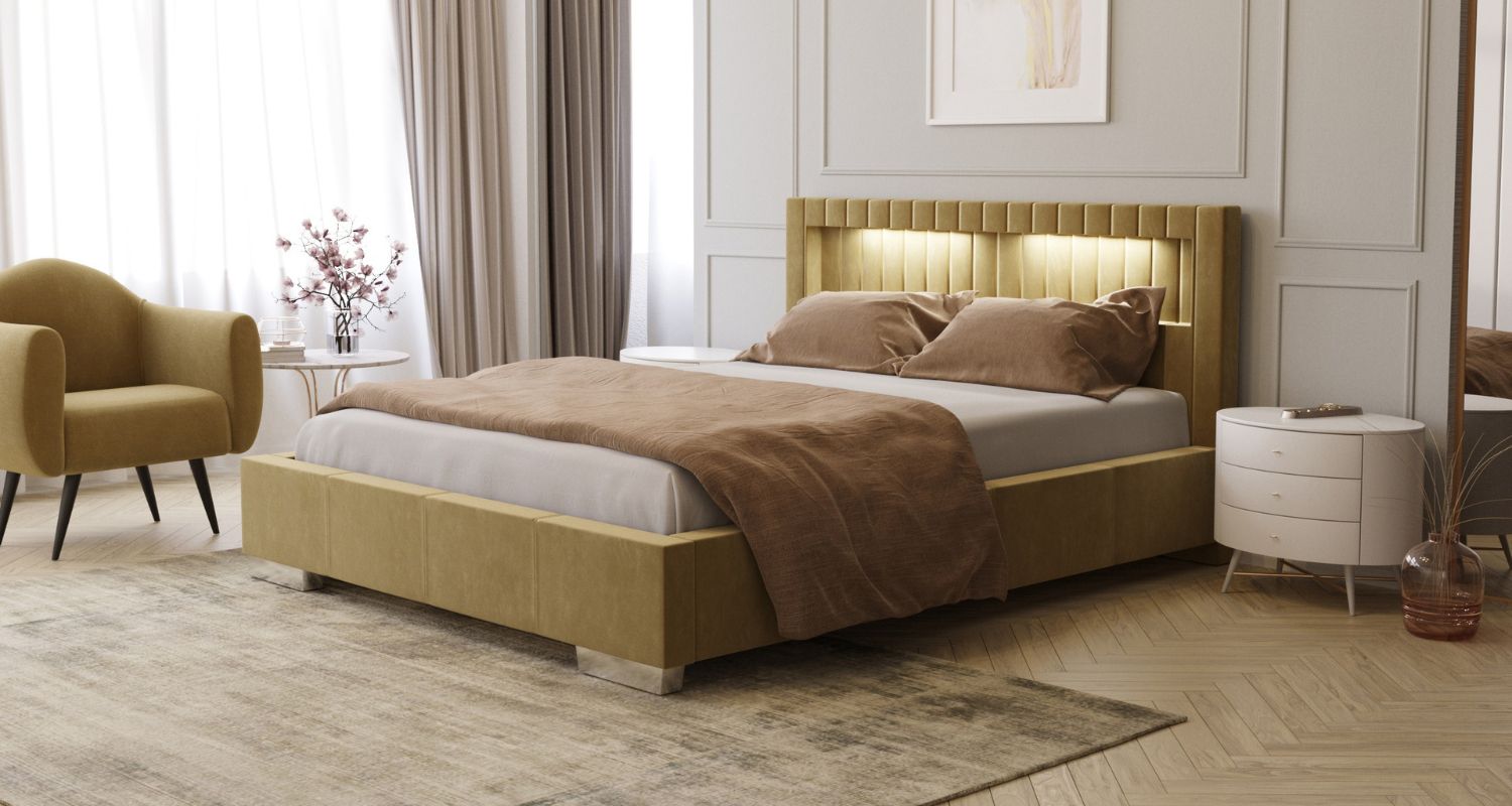 Sypialnia łóżko tapicerowane