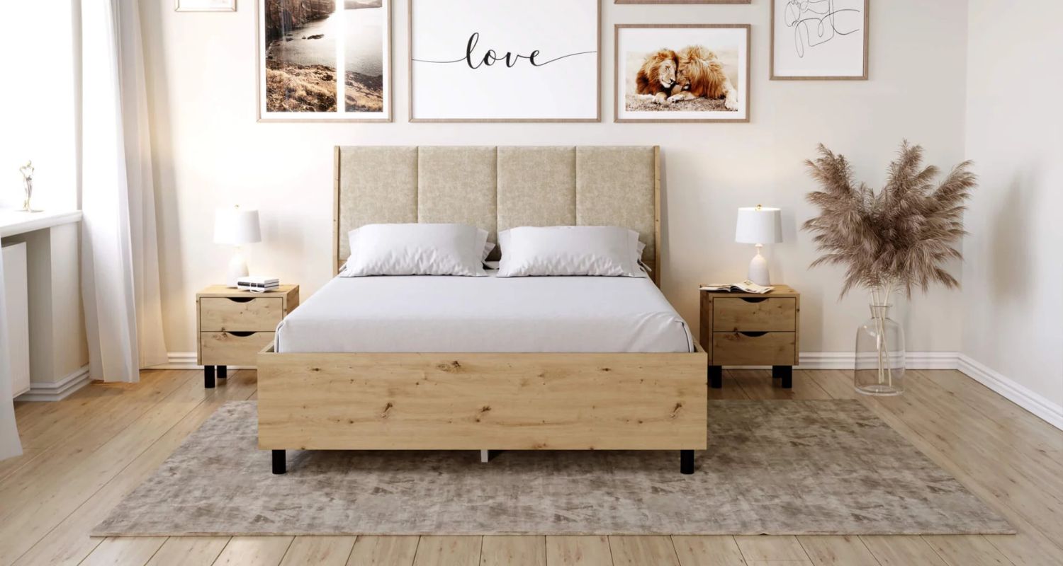 Łóżko z płyty meblowej